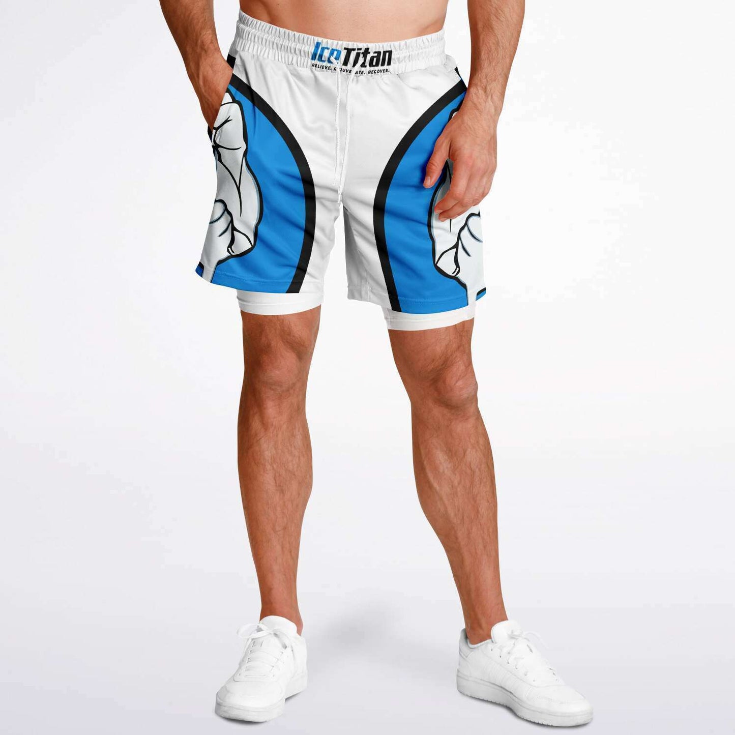Thrive 2-in-1 Athletic Shorts- White