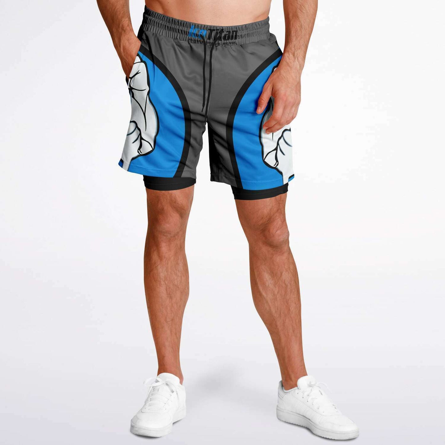 Thrive  2-in-1 Athletic Shorts- Grey